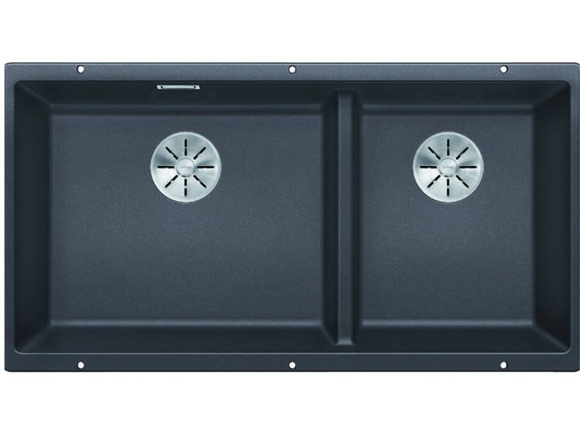 Granitový drez Blanco SUBLINE 480/320 U InFino sivá skala drez vľavo bez tiahla