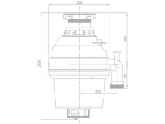 Sinks drvič výkon 375W, 1300ml