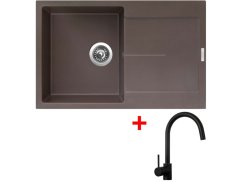 Sinks ULTIMA 790 Marone + Vitalia čierná matná