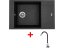 Set Sinks Vario 780 Metalblack + Elasta nerez/černá