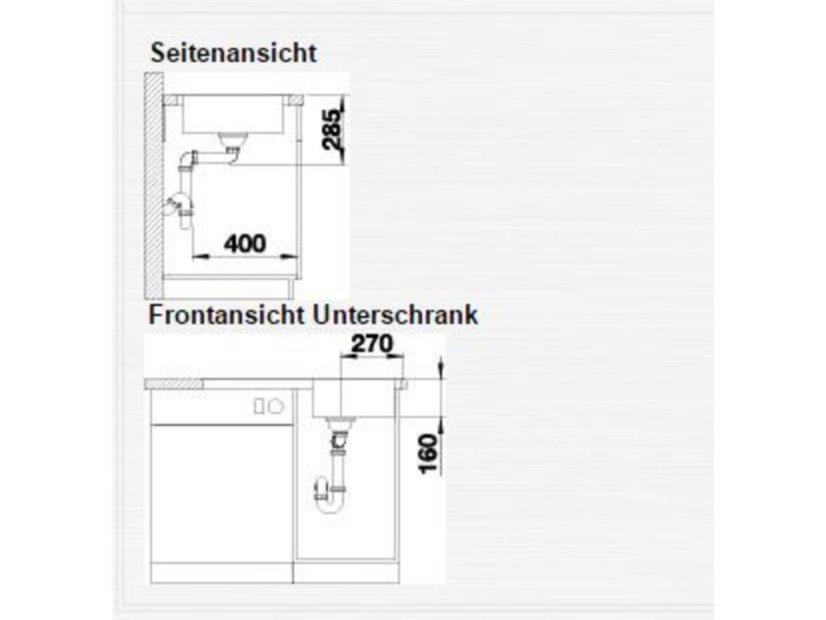 Nerezový drez Blanco LANTOS 45 S-IF Salto nerez kartáčovaný s excentrom