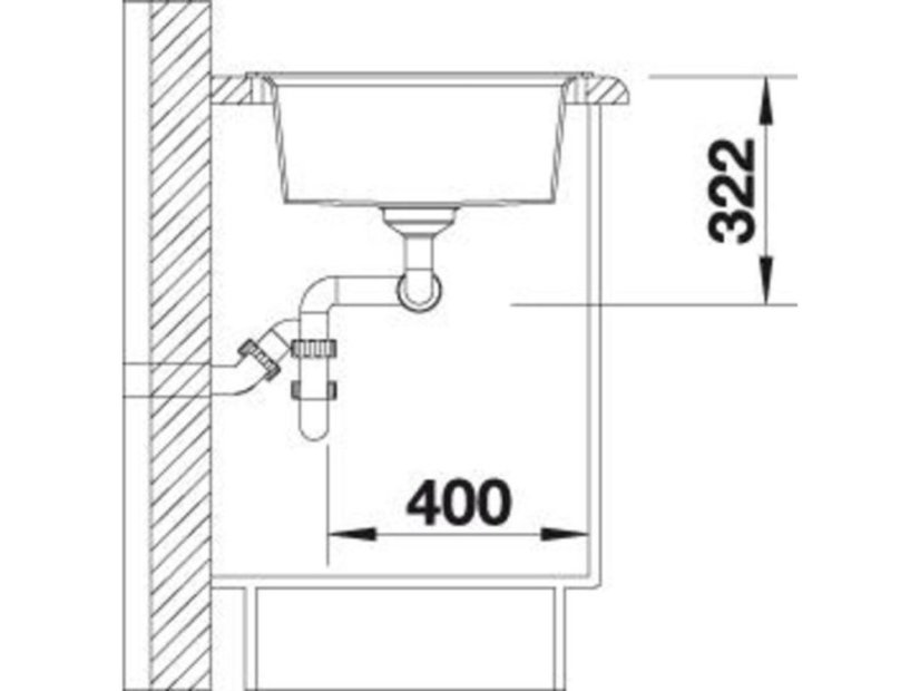 Granitový drez Blanco LEXA 8 InFino biela obojstranný s excentrom