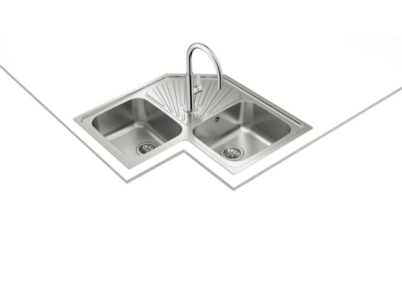 Nerezový rohový dřez Teka Angular 2B X