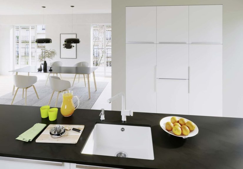 Granitový drez Blanco Rotan 500 U bielá soft