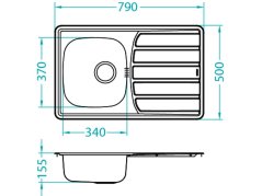 Nerezový drez Alveus ZOOM 20 dekor