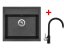 Set Sinks Solo 560 Metalblack + Vitalia GR