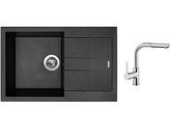 Set Sinks AMANDA 780 Metalblack + batéria Sinks ENIGMA S chróm