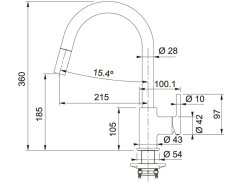 Drezová batéria Franke FC 6051.085 Lina Pieskový melír