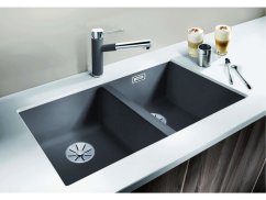 Granitový drez Blanco SUBLINE 350/350 U InFino sivá skala bez tiahla