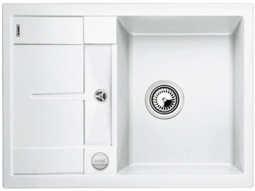 Granitový dřez Blanco METRA 45 S Compact Silgranit bílá oboustranné provedení s excentrem