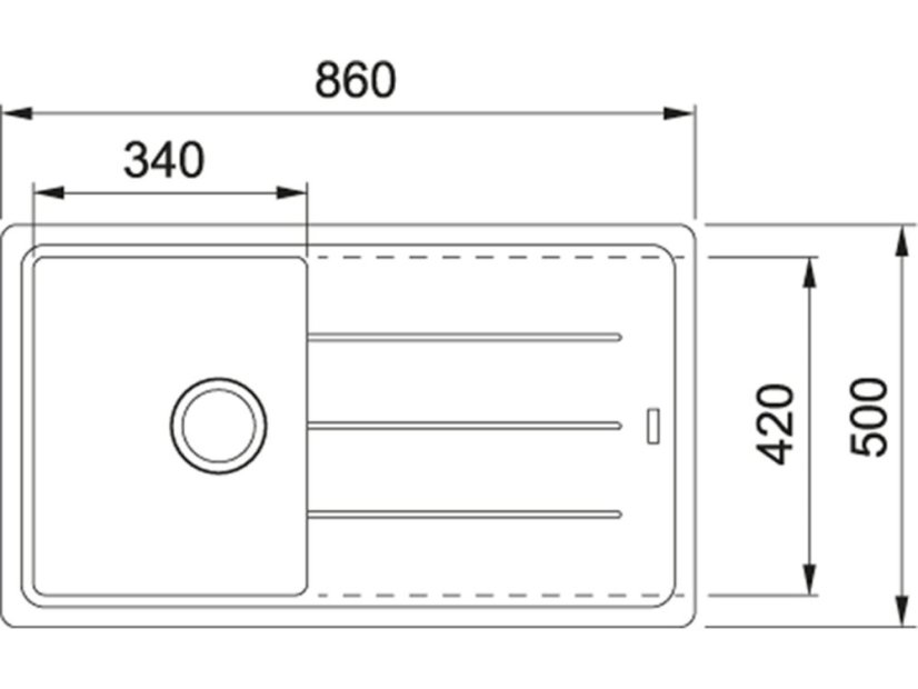 Granitový dřez Franke BFG 611-86 Šedá břidlice