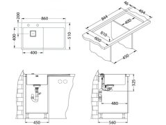 Nerezový drez ALveus Stylux 50 ľavý