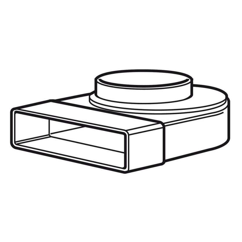Přechodové koleno 125/204x60 s regulací