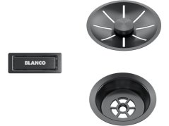 Odtoková sada InFino s přepadem C-overflow, satin dark steel - obrázek 1