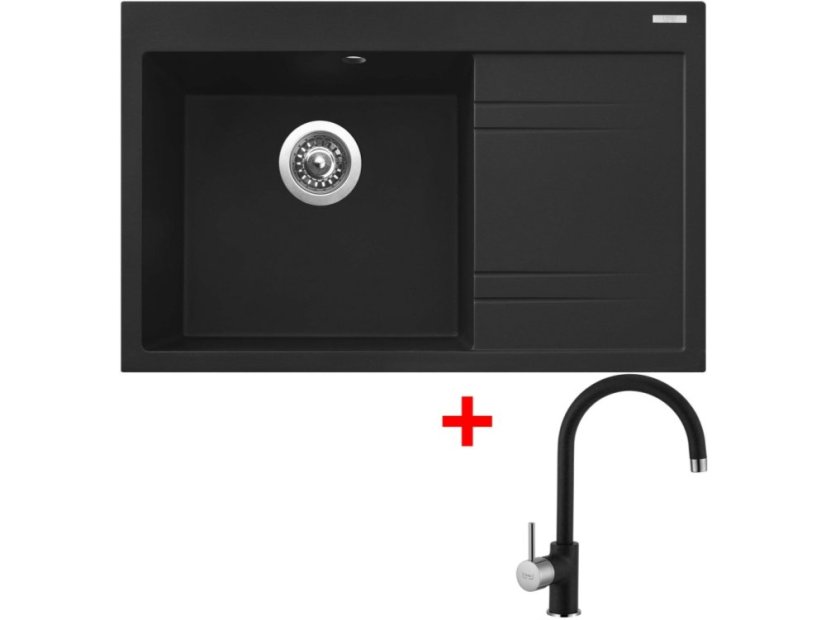 Set Sinks RIM 780 L Metalblack + Vitalia GR