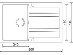 Set Sinks GRANDE 800 Granblack + baterie Sinks ENIGMA S chrom