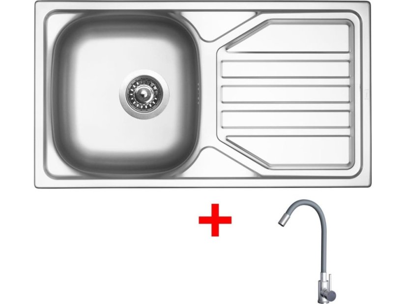 Sinks OKIO 780 + ELASTA nerez/sivá