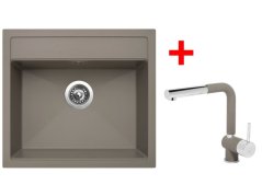 Set Sinks Solo 560 Truffle + Mix 3 P GR