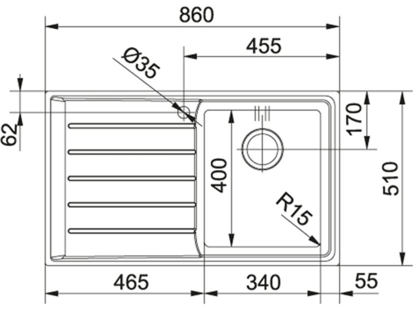 Nerezový dřez Franke NPX 611/2