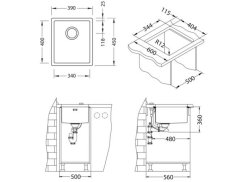 Nerezový drez Alveus Quadrix 20