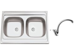 Set Sinks CLP-A 800 DUO M matný + batéria Sinks batéria EVERA chróm