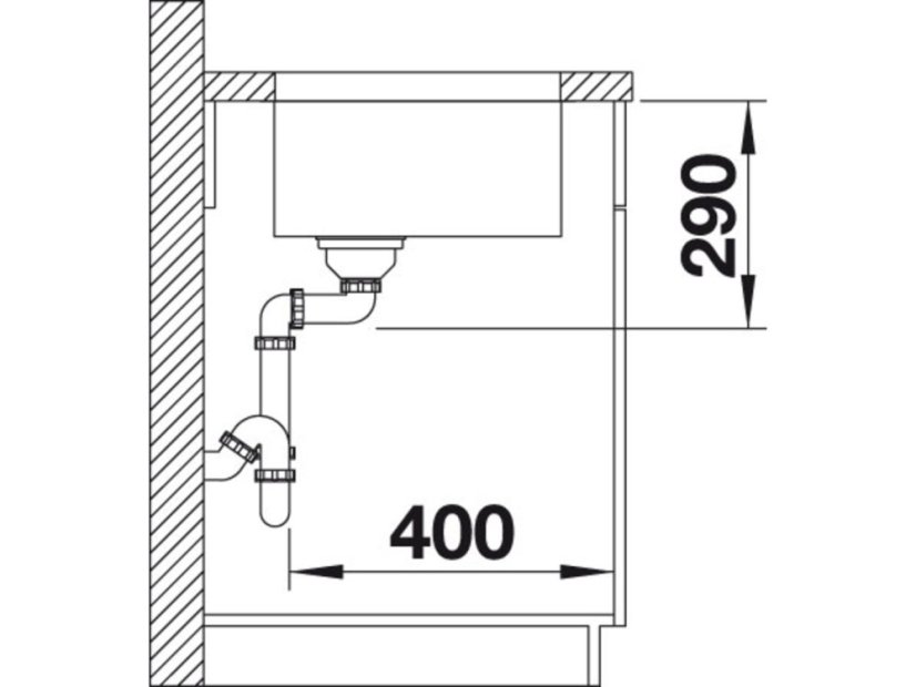 Nerezový drez Blanco ANDANO 500 U InFino Nerez hodvábny lesk