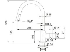 Drezová batéria Franke FC 6051.085 Lina Pieskový melír