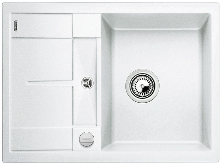 Granitový dřez Blanco METRA 45 S Compact Bílá soft s excentrem