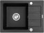 Granitový dřez Pyramis Next 62 x 44 1B 1D Černá