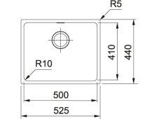 Tectonitový dřez Franke SID 110-50 Bílá nákres