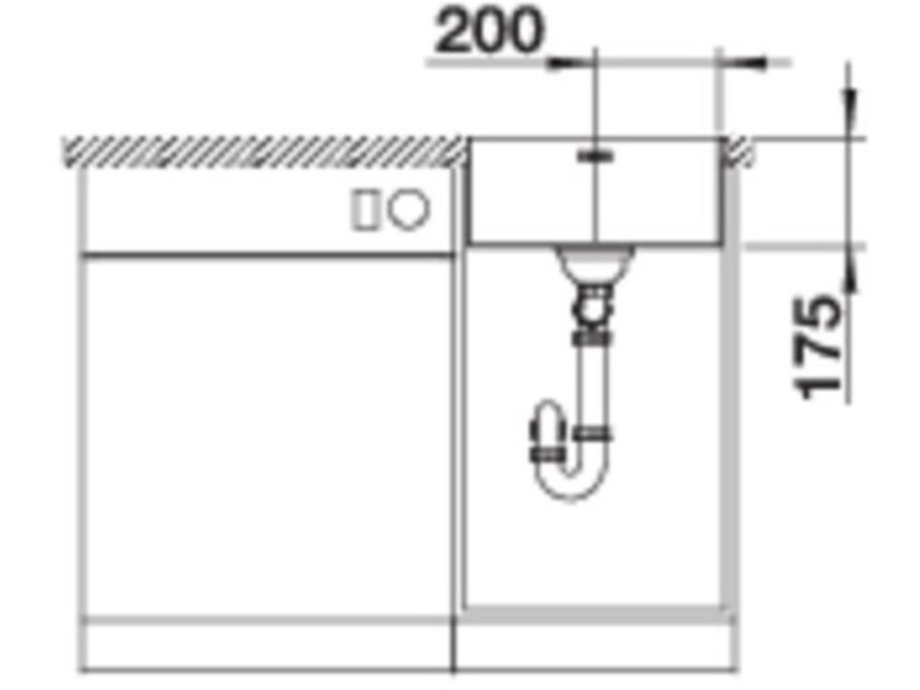 Nerezový dřez Blanco Supra 400 IF Nerez kartáčovaný