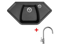 Set Sinks Naiky 980 Metalblack + Vitalia