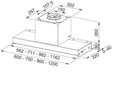 Vestavná digestoř Faber IN-NOVA ZERO DRIP LITE X/WH A75