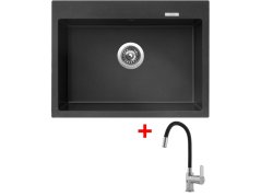 Set Sinks Maximo 680 Metalblack + Flexia