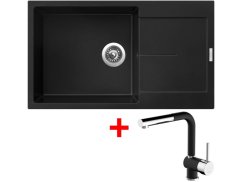 Set Sinks ULTIMA 860 XXL Pureblack + Mix 3 P GR N6