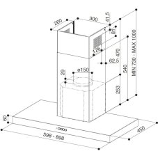 Komínová digestoř Faber STILO COMFORT BK MATT A90