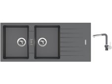 Set Sinks PERFECTO 1160 DUO Titanium + batéria Sinks MIX 3 P Titanium