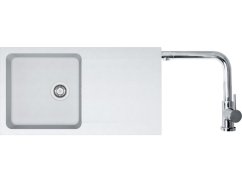 Set Franke OID 611 Tectonite Biela + batéria Franke FN 0143 Chróm