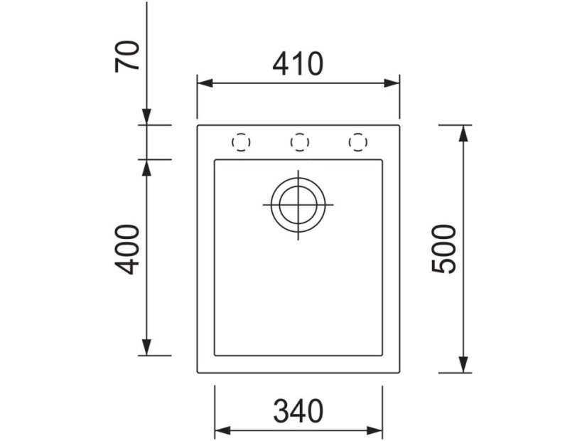 Set Sinks CUBE 410 Granblack + batéria Sinks MIX 3 chróm