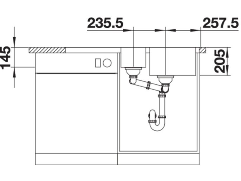Nerezový drez Blanco Classimo 6 S-IF InFino nerez kartáčovaný