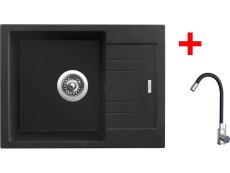 Sinks RAPID 580 Granblack + Elasta nerez/čierná