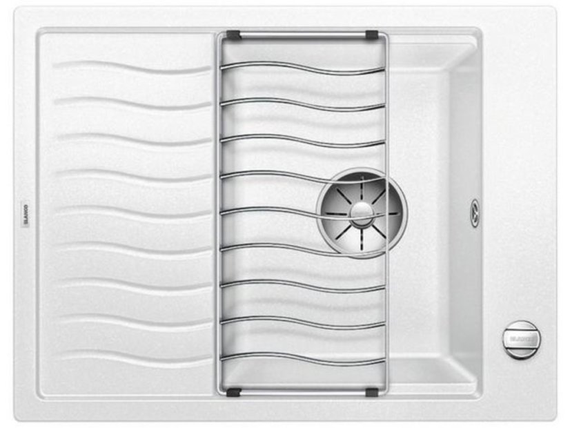 Granitový dřez Blanco ELON 45 S InFino bílá obous. s exc. + přísluš.