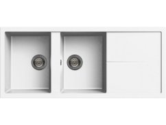 Granitový dřez Elleci Unico 500 White K96