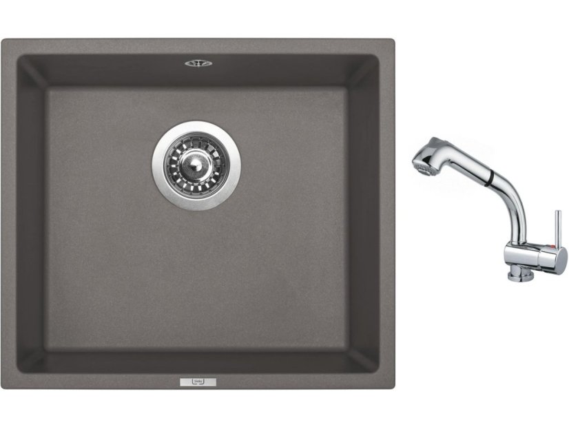 Set Sinks FRAME 457 Truffle + baterie Sinks MIX 3 S Chrom