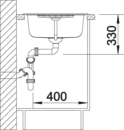 Granitový drez Blanco ZIA 45 S sivá vulkan