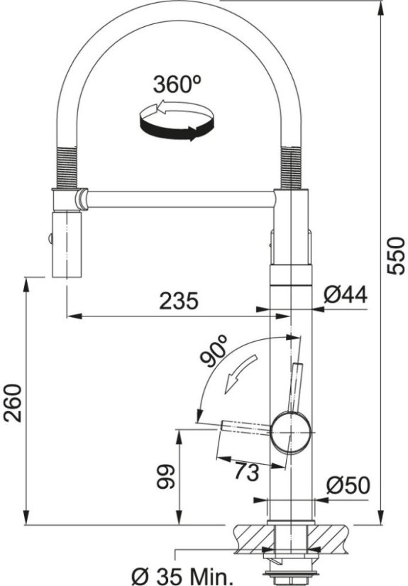 Kuchyňská baterie Franke Vital Tap Matná černá/nerez, filtrační