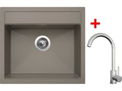 Sinks SOLO 560 Truffle + ARCO celonerezová