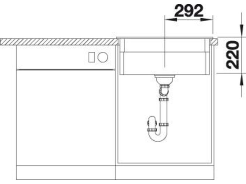 Blanco ETAGON 6 InFino keramika basalt s excentrom