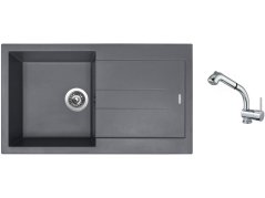 Set Sinks AMANDA 860 Titanium + baterie Sinks MIX 3 S Chrom