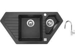 Set Sinks BRAVO 850.1 Granblack + batéria Sinks MIX 35 P chróm